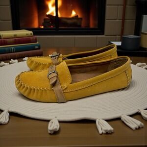🔥Ariat Suede Loafers Western Yellow Driving Moccasins Wintercountrygirlswag Sz8